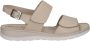 Caprice Beige Casual Open Platte Sandalen Beige Dames - Thumbnail 1