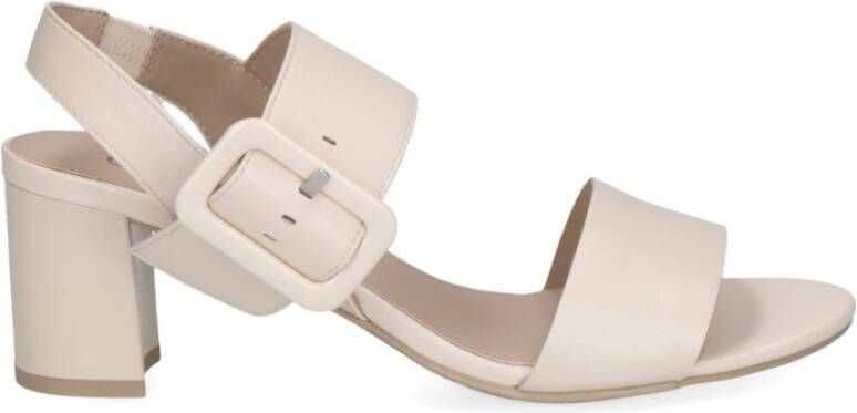 Caprice Beige Casual Open Platte Sandalen Beige Dames