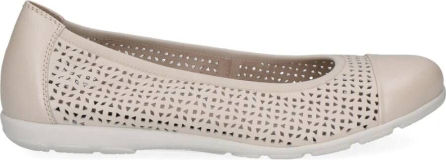 Caprice Beige Gesloten Ballerina's Beige Dames