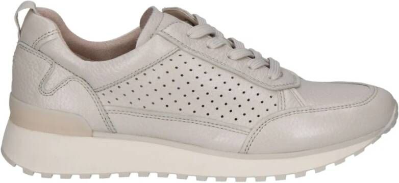 Caprice Beige Pearl Sneakers voor Vrouwen Beige Dames