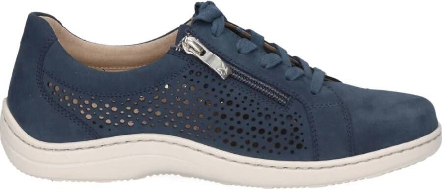 Caprice Blauwe Ocean Nubuc Sneakers Vrouwen Blue Dames