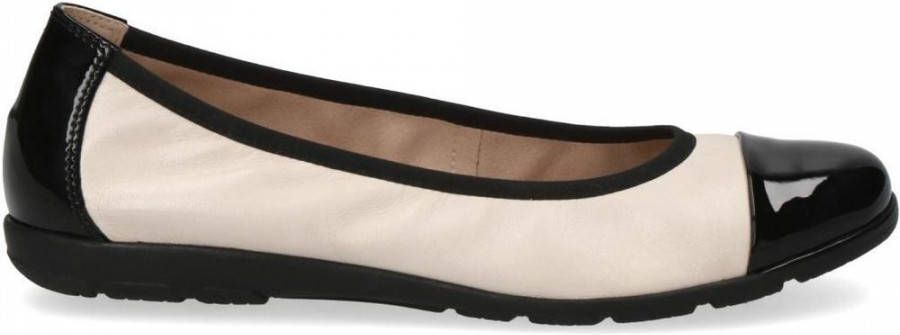 Caprice Cream Casual Ballerina Flats Beige Dames