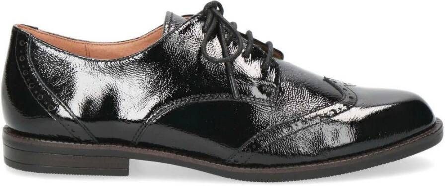 Caprice Klassieke lederen flats schoenen Black Dames