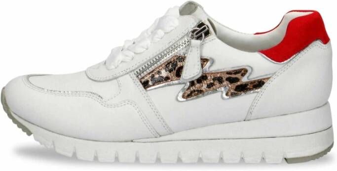 Caprice Ibiza leren sneakers wit panterprint