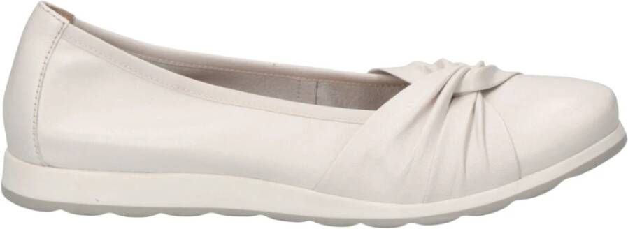 Caprice white casual closed Ballerinass White Dames