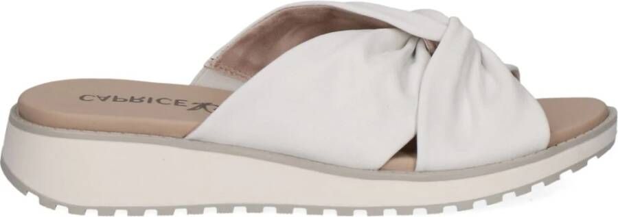 Caprice Witte Open Casual Slippers Vrouwen White Dames