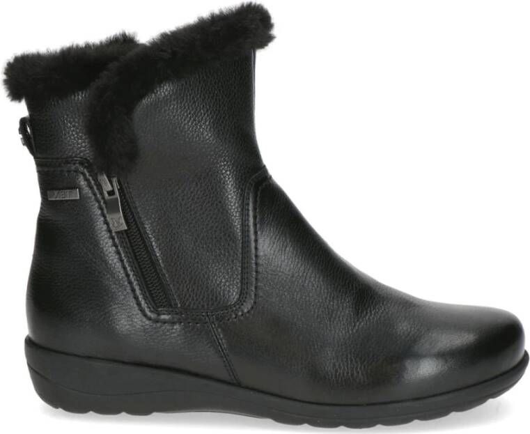 Caprice Zwarte Casual Gesloten Booties Vrouwen Black Dames