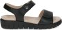 Caprice Zwarte Casual Open Platte Sandalen Black Dames - Thumbnail 2