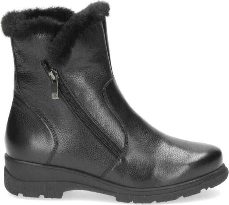 Caprice Zwarte Gesloten Booties Enkellaarzen Vrouwen Black Dames