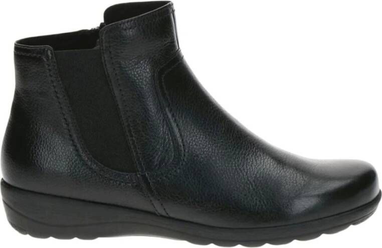 Caprice Zwarte Gesloten Booties Enkellaarzen Vrouwen Black Dames