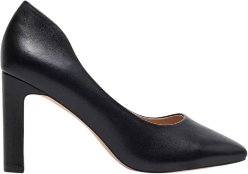 Caprice Zwarte leren platte schoenen Black Dames