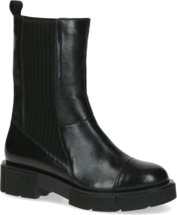 Caprice Zwarte Nappa Gesloten Booties Black Dames