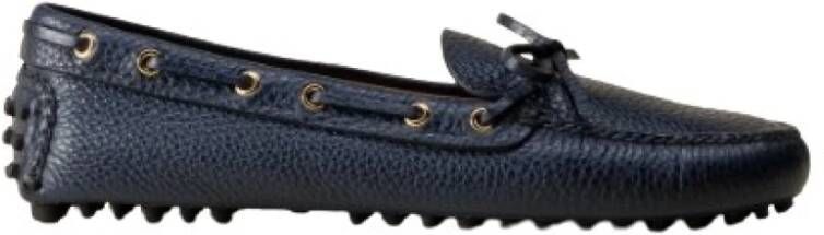 Car Shoe Blauwe Suède Mocassin Schoen Blue Dames