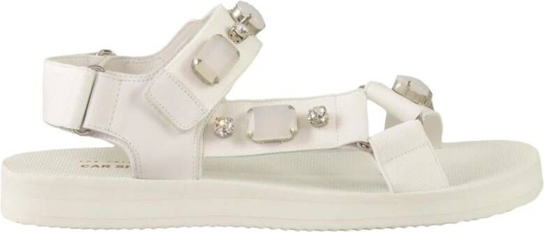 Car Shoe Leren sneakers met rubberen zool White Dames