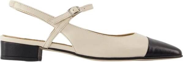 Carel Beige Patent Leren Platte Schoenen Beige Dames