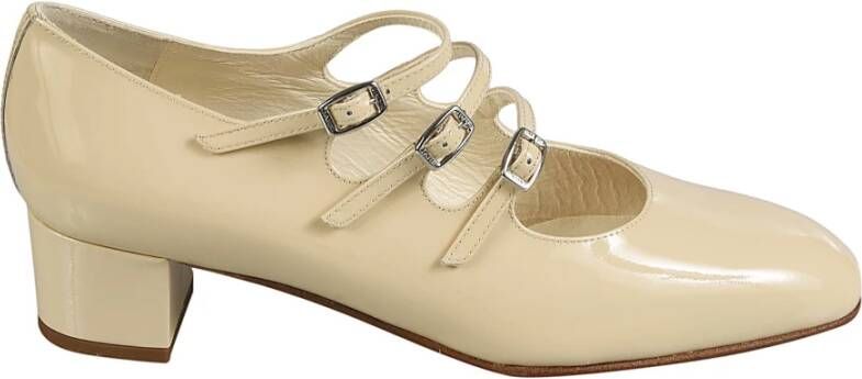 Carel Beige Patent Pumps Beige Dames