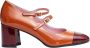 Carel Beige Pumps met Bordeaux Details Brown Dames - Thumbnail 1