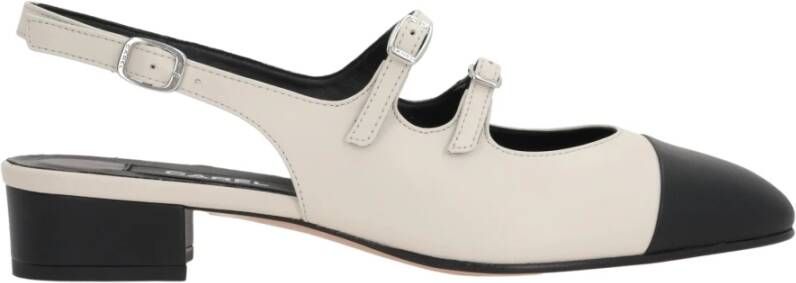 Carel Beige Slingback Mary-Jane met Gespen Beige Dames