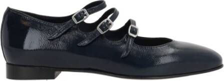 Carel Blauwe Mary-Jane Platte Schoenen Blue Dames