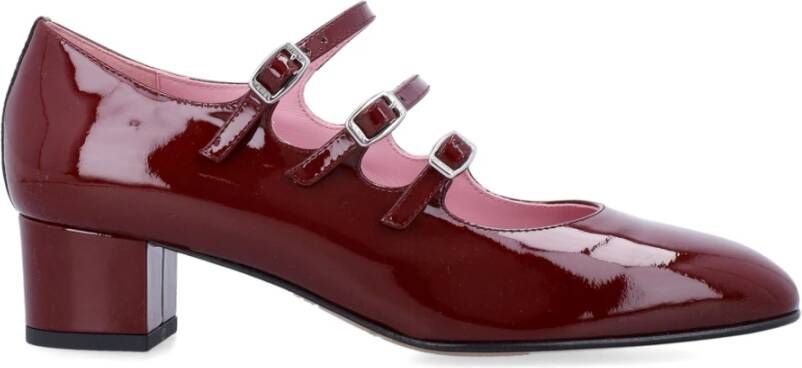 Carel Burgundy Mary Janes Pump Schoenen Red Dames