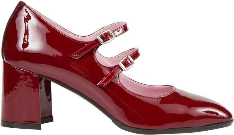 Carel Burgundy Patent Leather Stijlvolle Handtas Red Dames