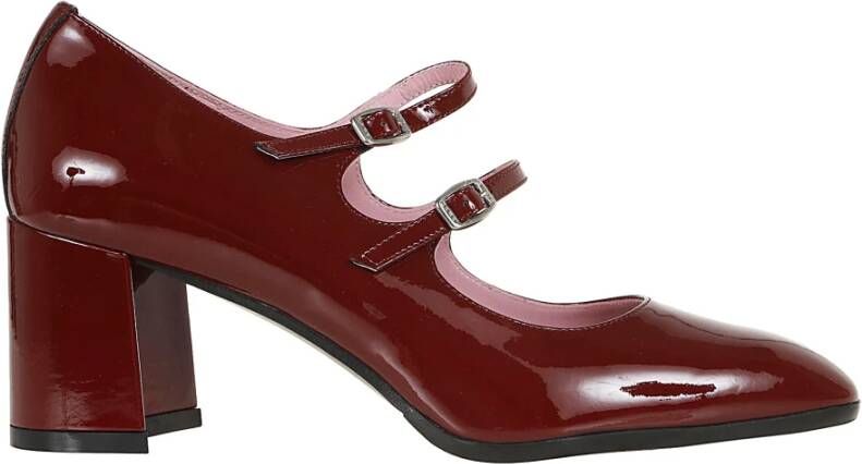 Carel Burgundy Patent Mary Jane Hakken Red Dames