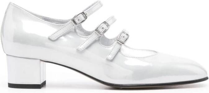 Carel Grijze Patentleren Triple Buckle Schoenen Gray Dames