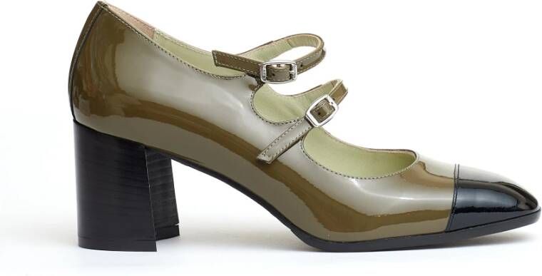 Carel Groene Pump Schoenen met Bandje Green Dames