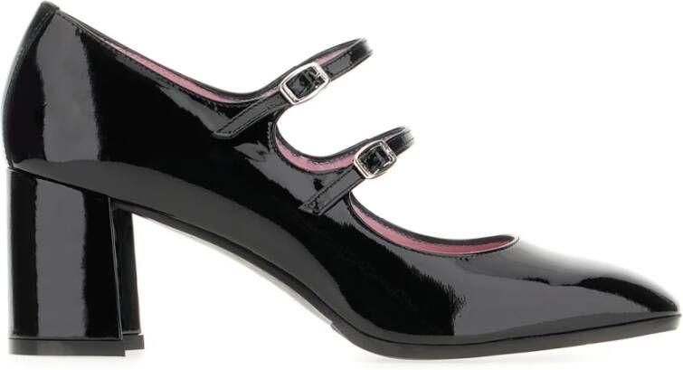 Carel Iconische Mary Jane Hak Zwarte Schoen Black Dames