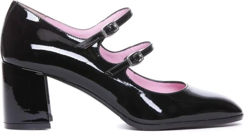 Carel Iconische Mary Jane Hak Zwarte Schoen Black Dames