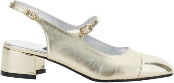 Carel Metallic Slingback Pumps in Lakleer Gray Dames