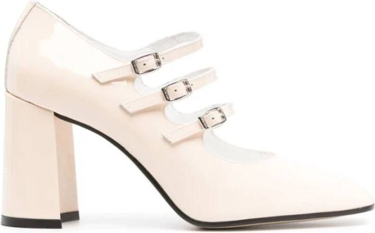 Carel Nude Beige Patent Mary Jane Schoenen Beige Dames