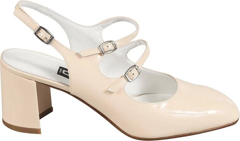 Carel Parijse Stijl Beige Lakleren Pumps Beige Dames