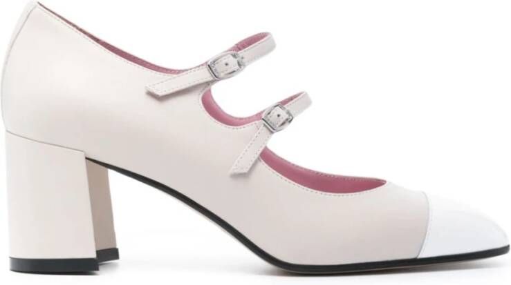 Carel Platte schoenen met dubbele gespsluiting Beige Dames