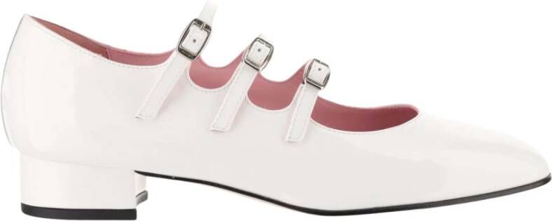 Carel Witte Mary Jane Patent Leren Schoenen White Dames