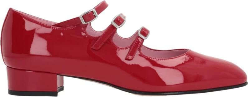 Carel Rode platte schoenen met gespbanden Red Dames