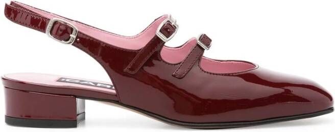 Carel Rode leren slingback schoenen Red Dames