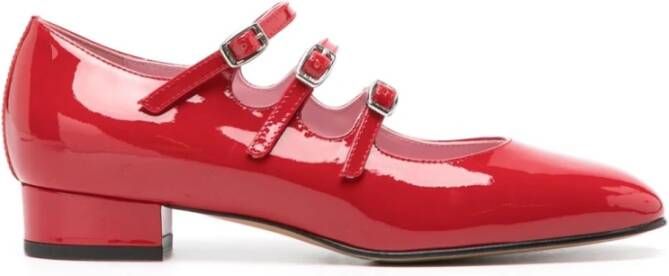 Carel Rode platte schoenen met gespbanden Red Dames