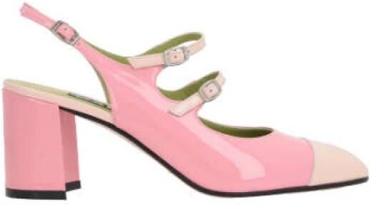 Carel Roze Lakleren Slingback met Amandelvormige Neus Pink Dames