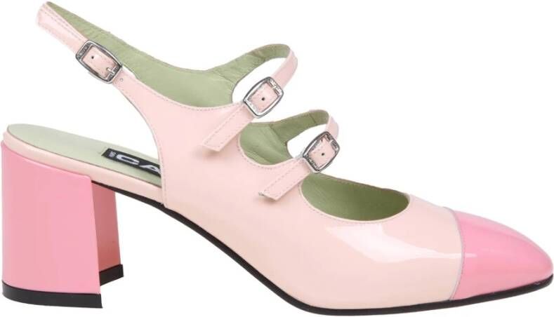 Carel Roze Lakleren Slingback met Amandelvormige Neus Pink Dames