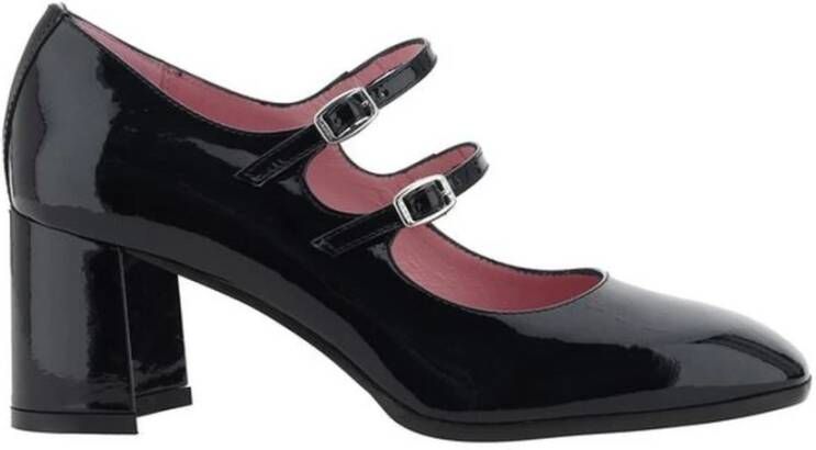 Carel Iconische Mary Jane Hak Zwarte Schoen Black Dames