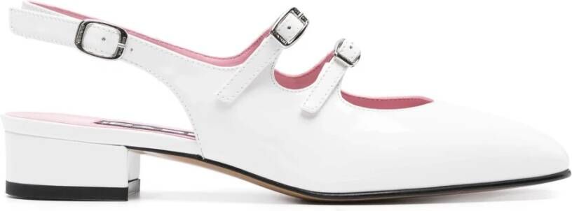 Carel Witte Lakleren Slingback Schoenen White Dames