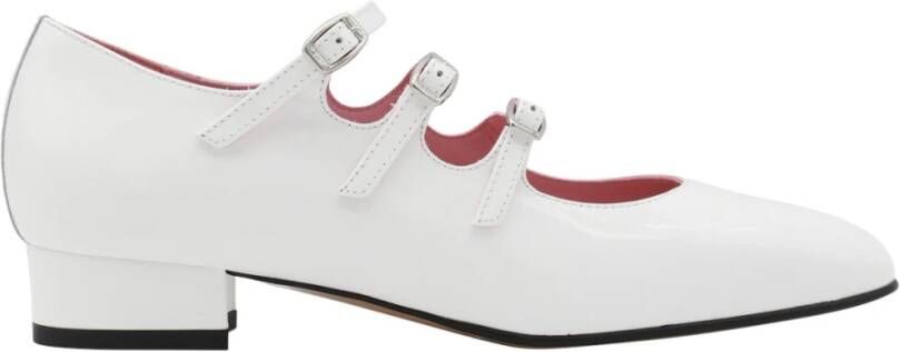 Carel Witte Mary Jane Patent Leren Schoenen White Dames