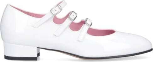 Carel Witte Mary Jane Patent Leren Schoenen White Dames