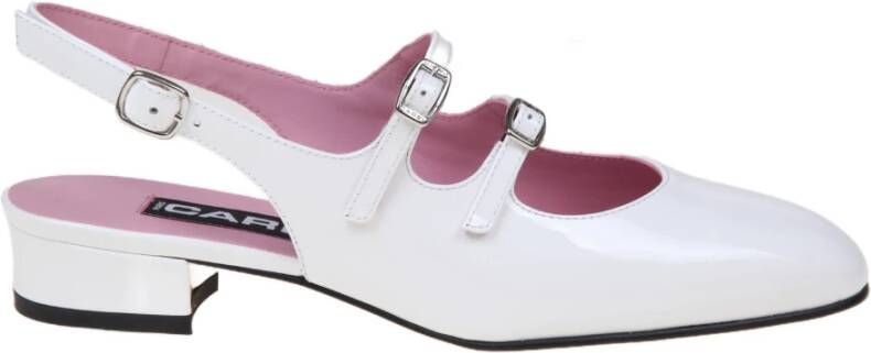 Carel Witte Slingback van Lakleer White Dames