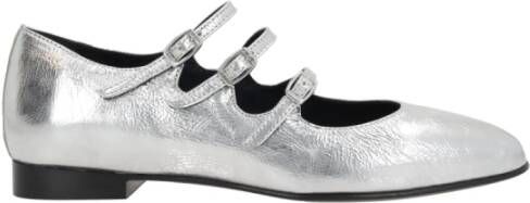 Carel Zilveren Platte Mary-Jane Ballerina Schoenen Gray Dames