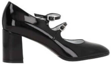 Carel Zwarte Hak Mary-Jane Lakleren Schoenen Black Dames