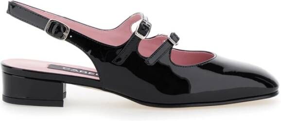 Carel Zwarte Hak Peche Patent Schoenen Black Dames