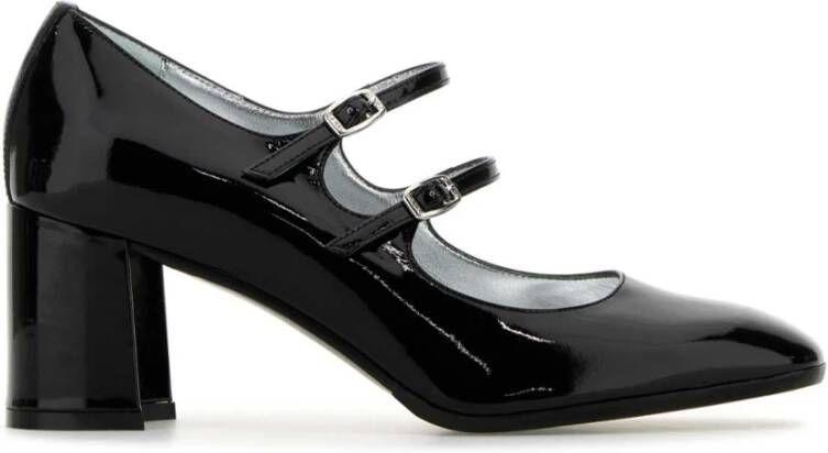 Carel Zwarte leren Alice pumps 7cm hak Black Dames