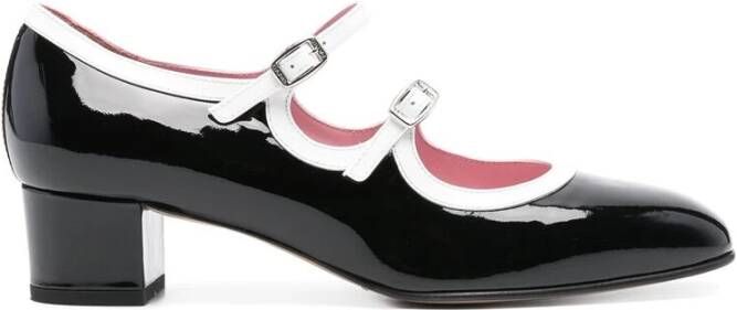 Carel Elegante leren pumps met verstelbare bandjes Black Dames